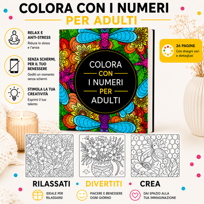 Libro da colorare con i numeri